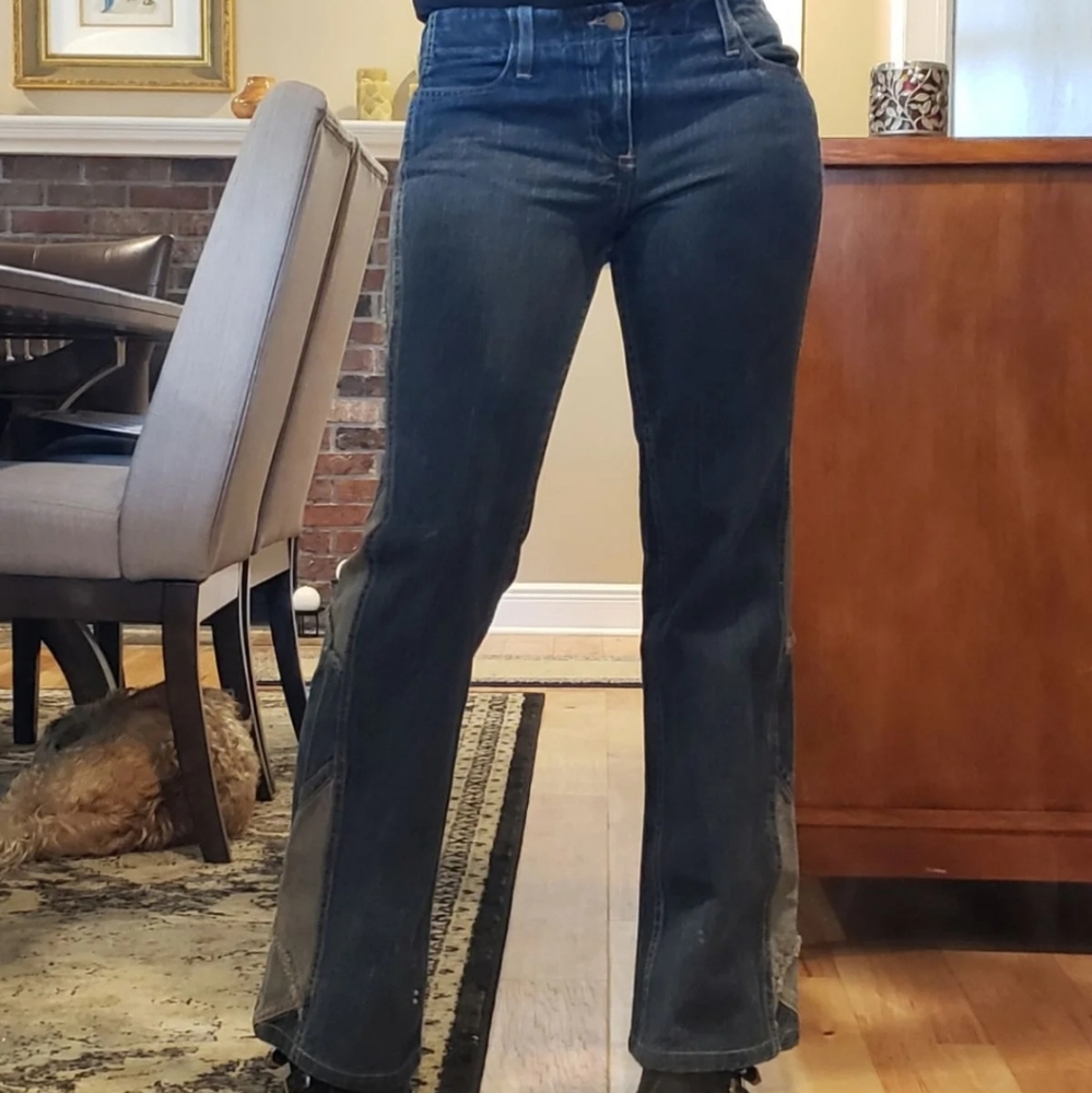 90s Vintage Patchwork Jeans - Picture 2 of 13